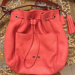 Coach Avery Pebble Leather Bucket Bag F27003 Drawstring Crossbody